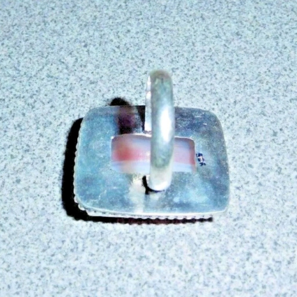 Artisan Botswana Agate 925 Silver Ring - image 2